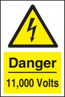danger 11000 volts 