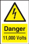 danger 11000 volts 