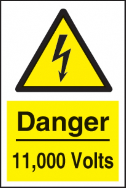 danger 11000 volts 