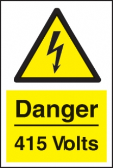 warning danger 415 volts