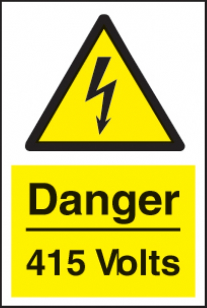 warning danger 415 volts