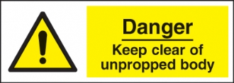 danger keep clear unpropped body