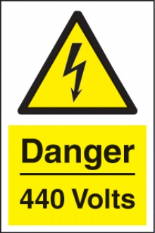 danger 440 volts 