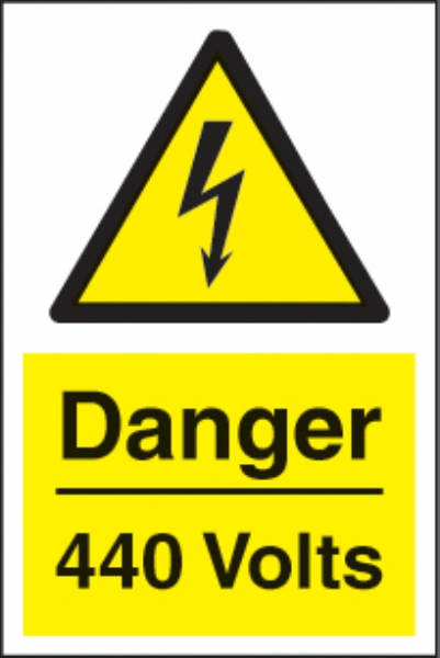 danger 440 volts 