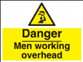 danger men working overhead 