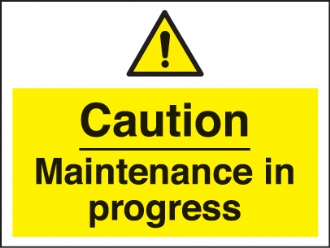 caution maintenance in progress 