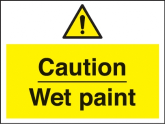 caution wet paint 