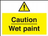 caution wet paint 