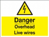 danger overhead live wires 