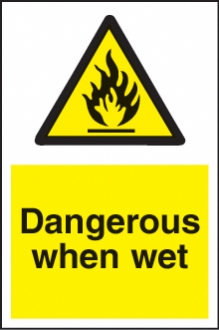 dangerous when wet 