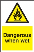 dangerous when wet 