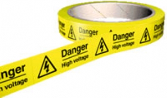 danger high voltage on a roll 