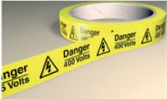 roll of labels  danger 230 volts