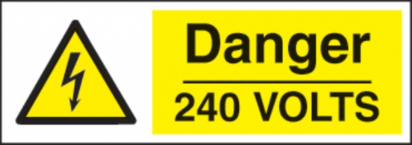 danger 240 volts  
