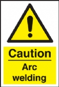 caution arc welding 