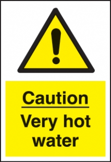 caution very hot water 