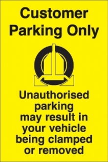 customer parking only.... 