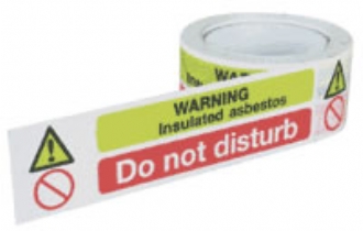 warning insulated asbestos - do not disturb 