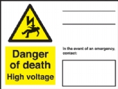 danger of death - in the event of an emerg contact.. 