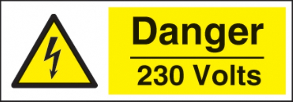 danger 230 volts  