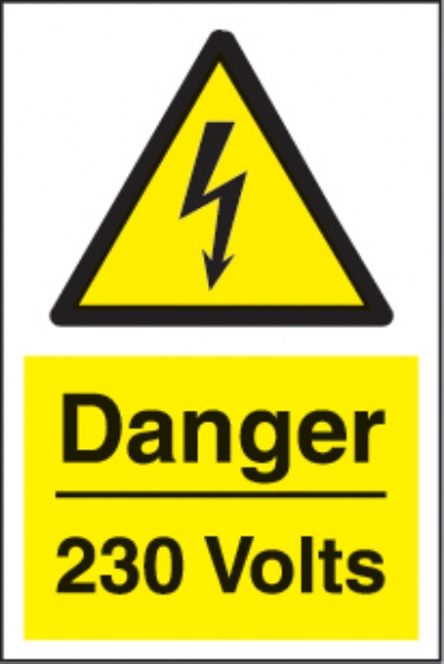 danger 230 volts 