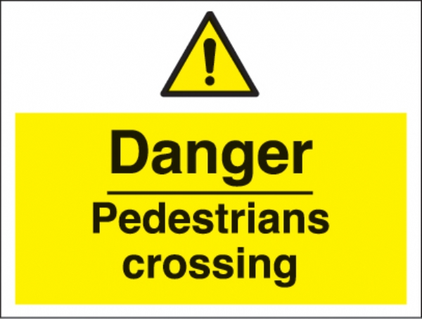 danger pedestrians crossing 