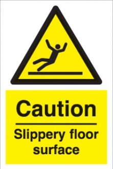 caution slippery floor surface 