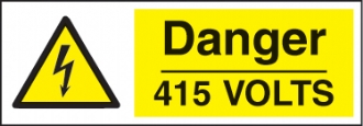 danger 415 volts 