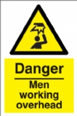 danger men working overhead 