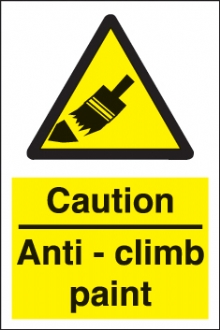 caution anti-climb paint 