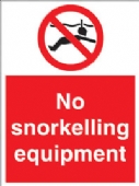 no snorkelling equipment 