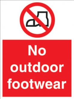 no outdoor footwear 