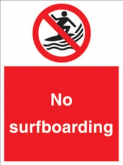 no surfboarding 