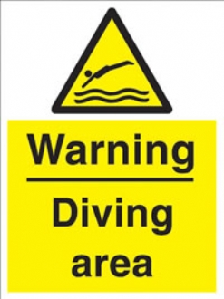 warning - diving area 