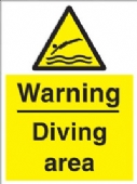 warning - diving area 