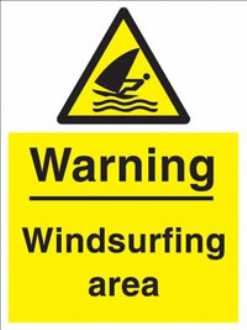 warning - windsurfing area 