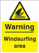 warning - windsurfing area 