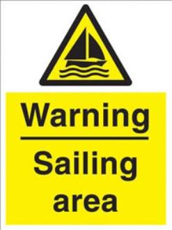 warning - sailing area 