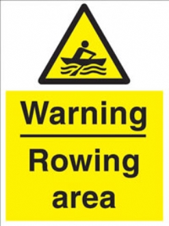 warning - rowing area 