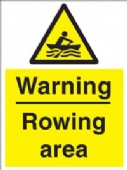 warning - rowing area 