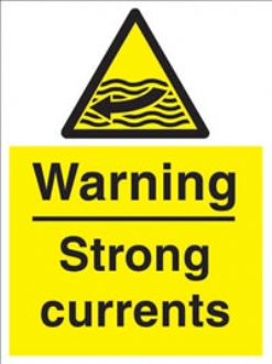 warning - strong currents 