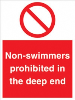 non-swimmers prohibited 