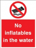 no inflatables in the water 