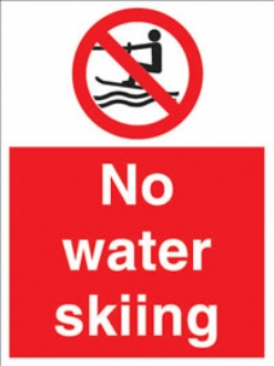 no water skiing 