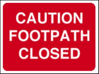 caution footpath closed 