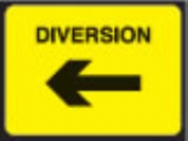 diverted traffic left 