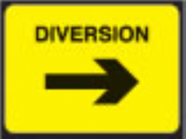 diverted traffic right 