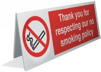 thank you for respect. no smoking pol. x4  