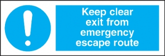 keep clear exit for emergency 