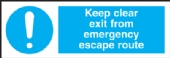 keep clear exit for emergency 